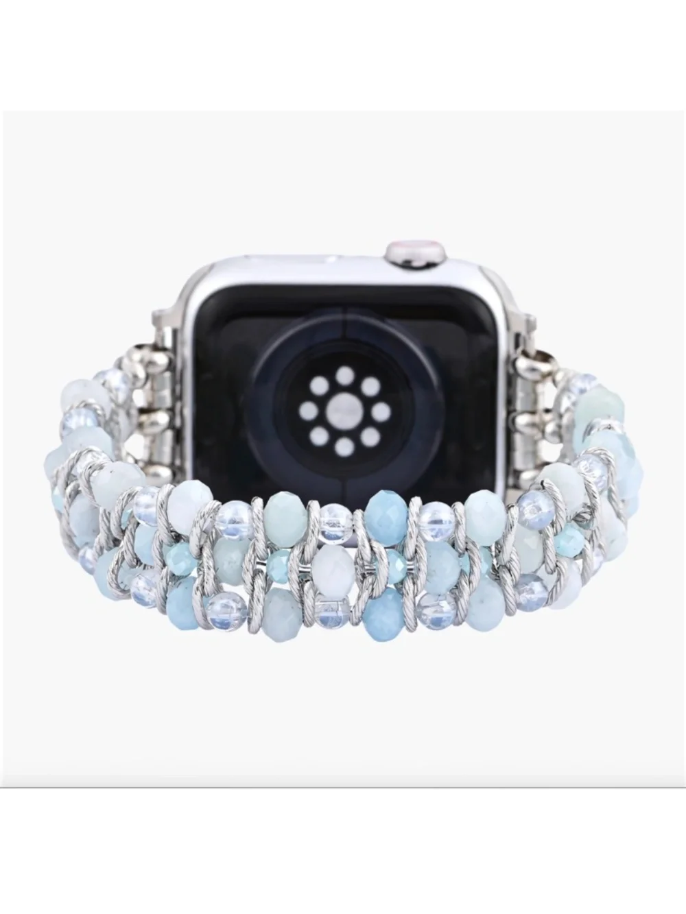 NWT Cape Diablo Aquamarine Sapphire Braided Apple Watch Strap